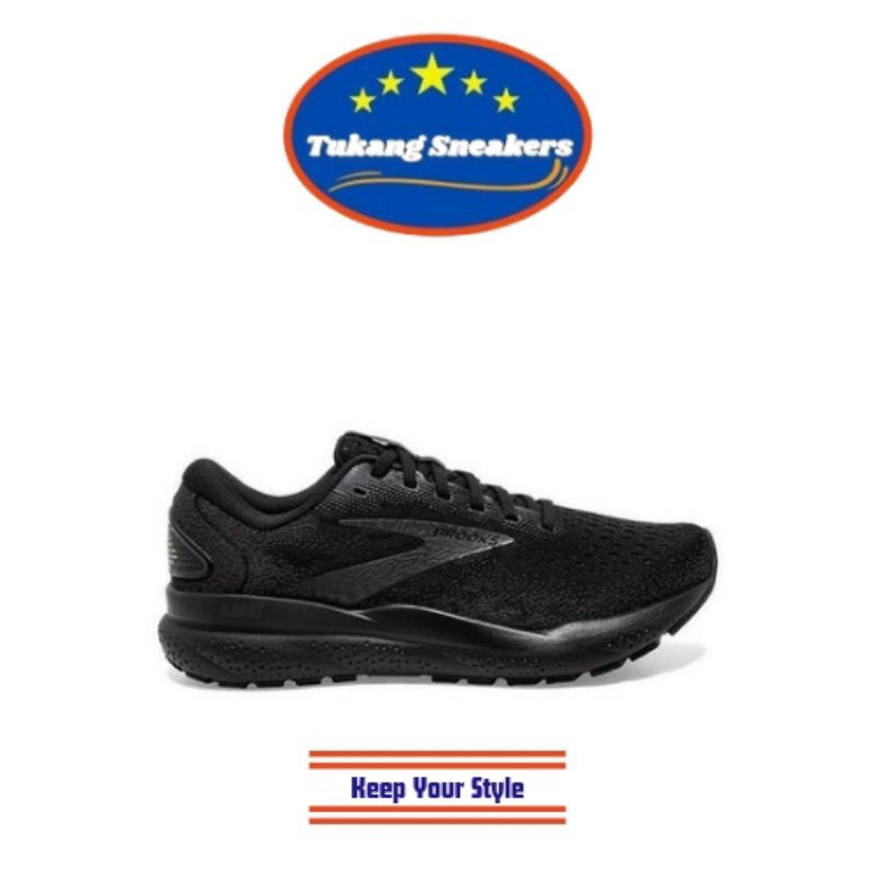Sepatu Lari Pria Brooks Ghost 16 Hitam BRO10418D020