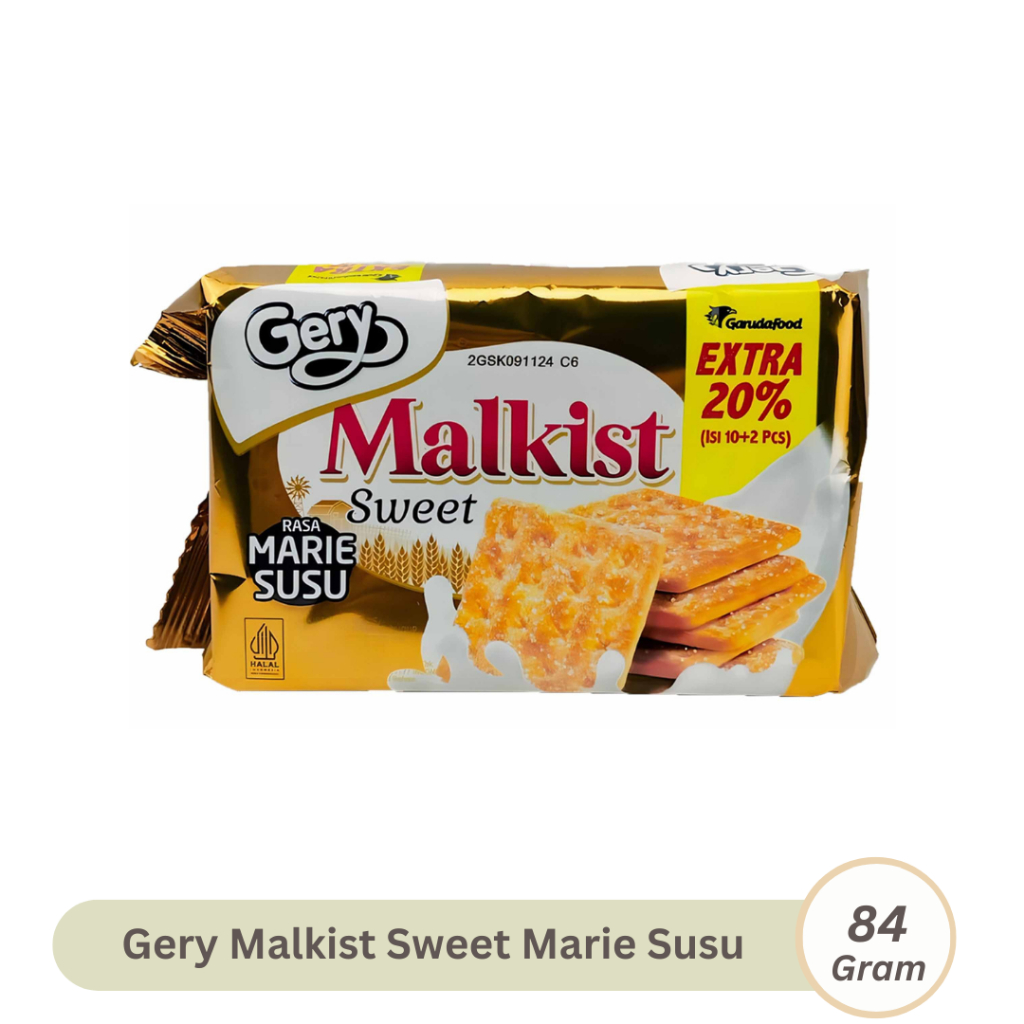Gery Malkist Sweet Marie Susu 84gr Gabin Malkis With Flavour isi (10+2pcs)