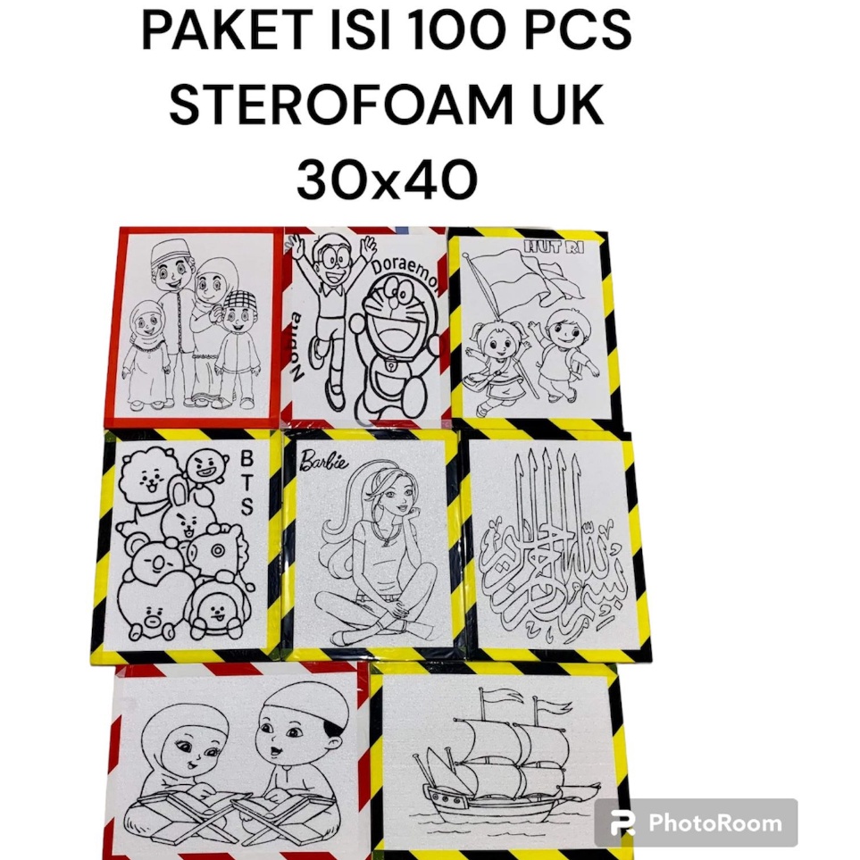 

KODE P96N 1 Pcs Lis Lakban Styrofoam Lukis Uk 3x4x1 cm Sterofoam Lukis Anak Lis Lakban Lukis Styrofoam 3x4