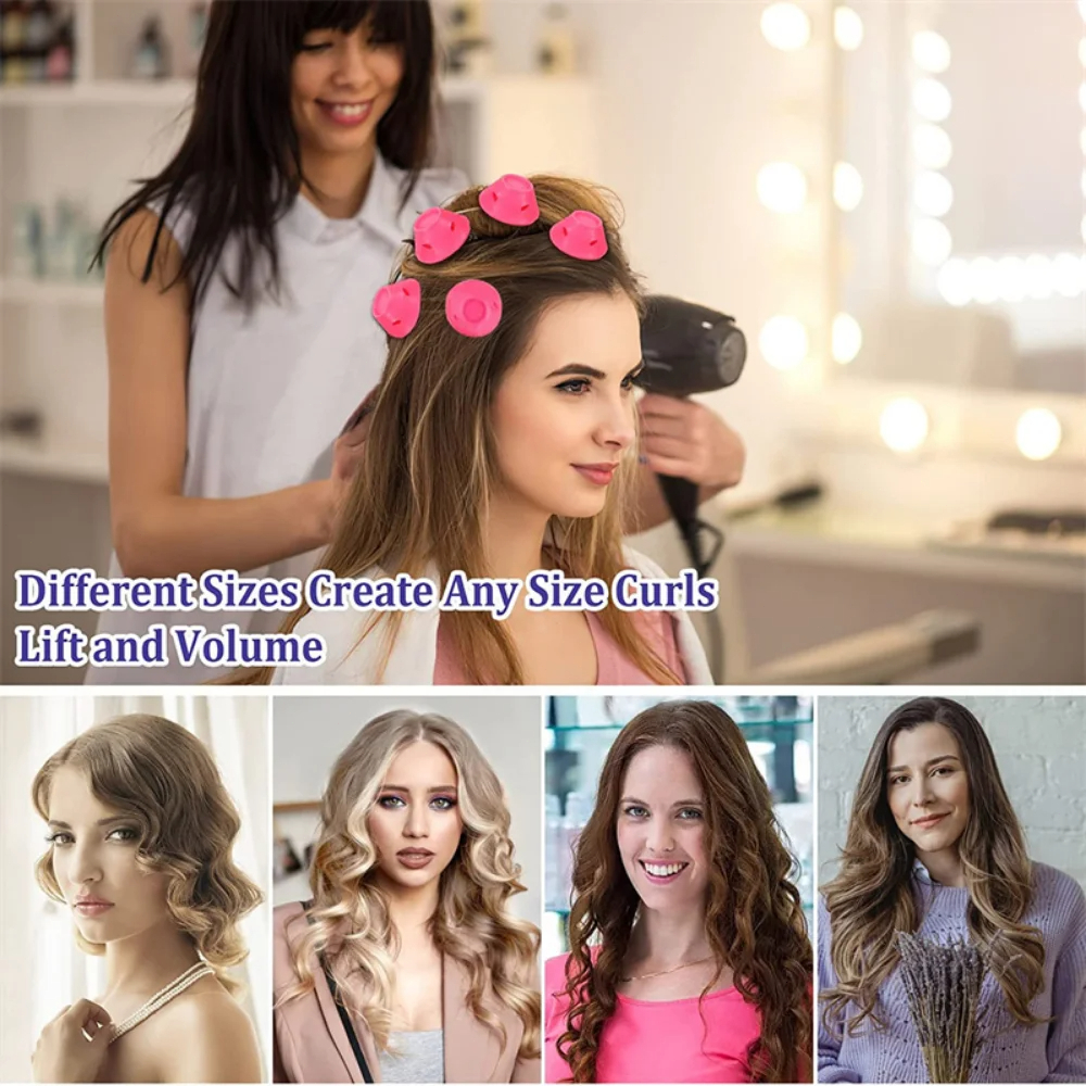 10Pcs/Set Rol Rambut Pengeriting Rambut Tidak Panas Alat Styling Rambut