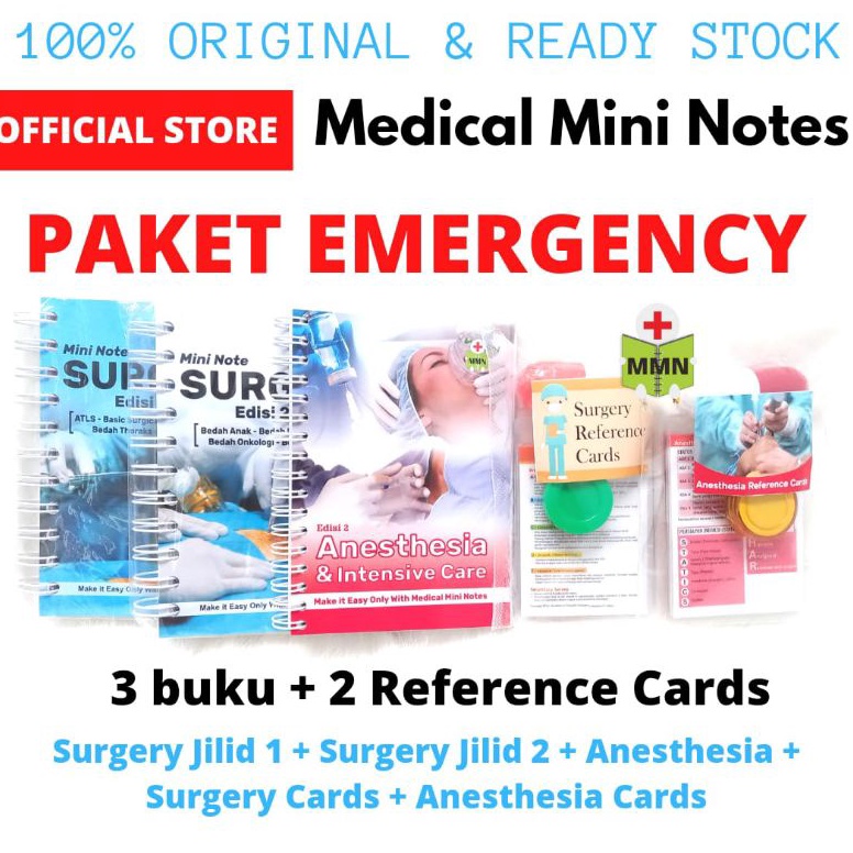 KODE W69C Medical Mini Notes Paket Emergency 223  MMN Kedaruratan  UGD  Paket MMN Bedah  Anestesi  C