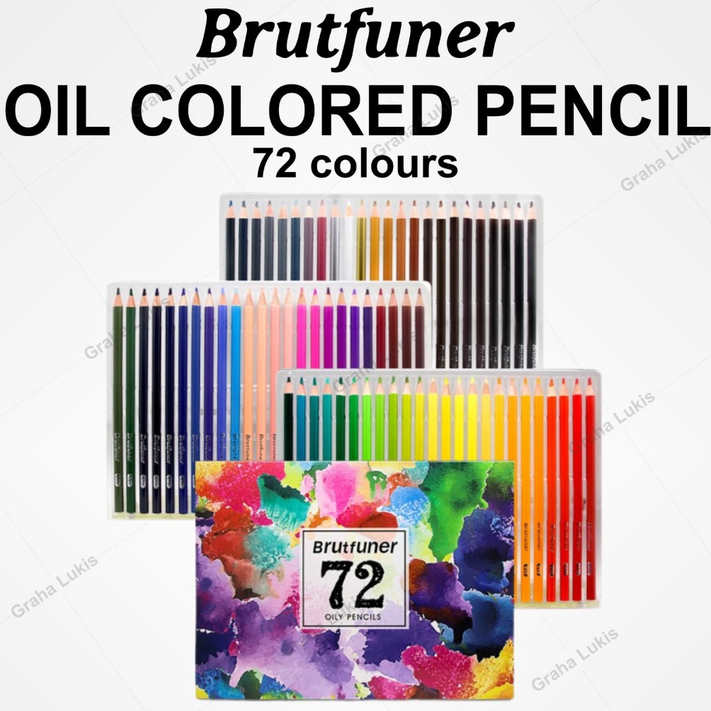 

KODE M54U BRUTFUNER Oil Base Color Pencil Pensil Warna Set 72 Warna