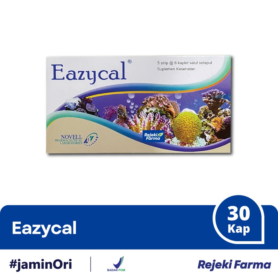 EazyCal 1 Box isi 30 Tablet - Novell Eazy Cal Suplemen Kalsium Ibu Hamil