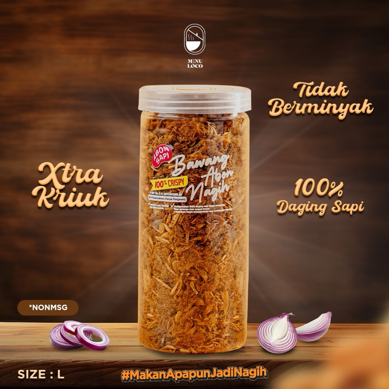 

Bawang Abon Sapi Nagih size L @menuloco.id
