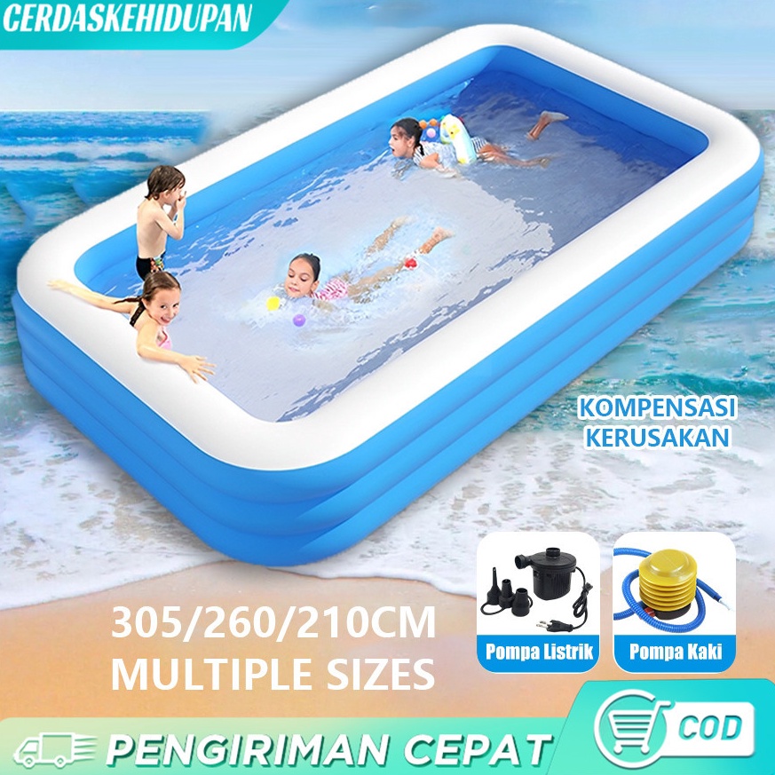 KODE K15S Pompa udara gratisKolam Renang Anak Bahan MenebalKolam Renang Anak JumboKolam Renang Anak 