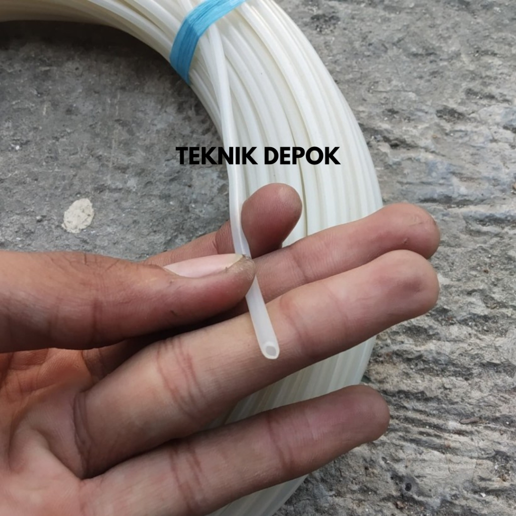PERMETER Selang Mikro 3.1 mm Putih Kecil Hose Rotan Piping Pandepun List Pinggir Jok Motor Tas Dompe