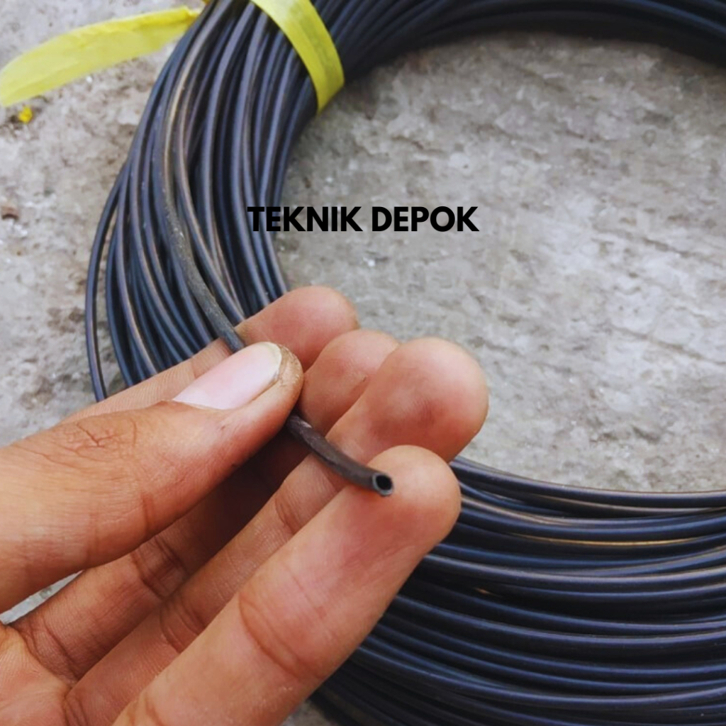 PERMETER Selang Mikro 2.3 mm Hitam Kecil Hose Rotan Piping Pandepun List Pinggir Jok Motor Tas Dompe