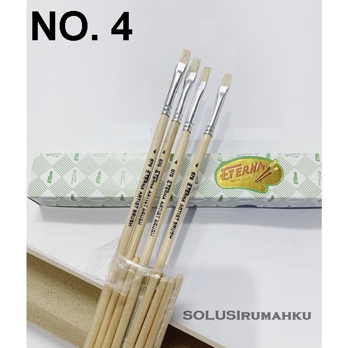 

1 LUSIN ( 12 Buah ) ETERNA Kuas Lukis No. 4 / Kwas Koas Kuwas Lukis