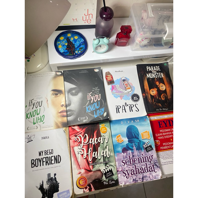 BUKU NOVEL PRELOVED BEKAS if you know who, if you know why, ipa & ips, parade para monster, sebening