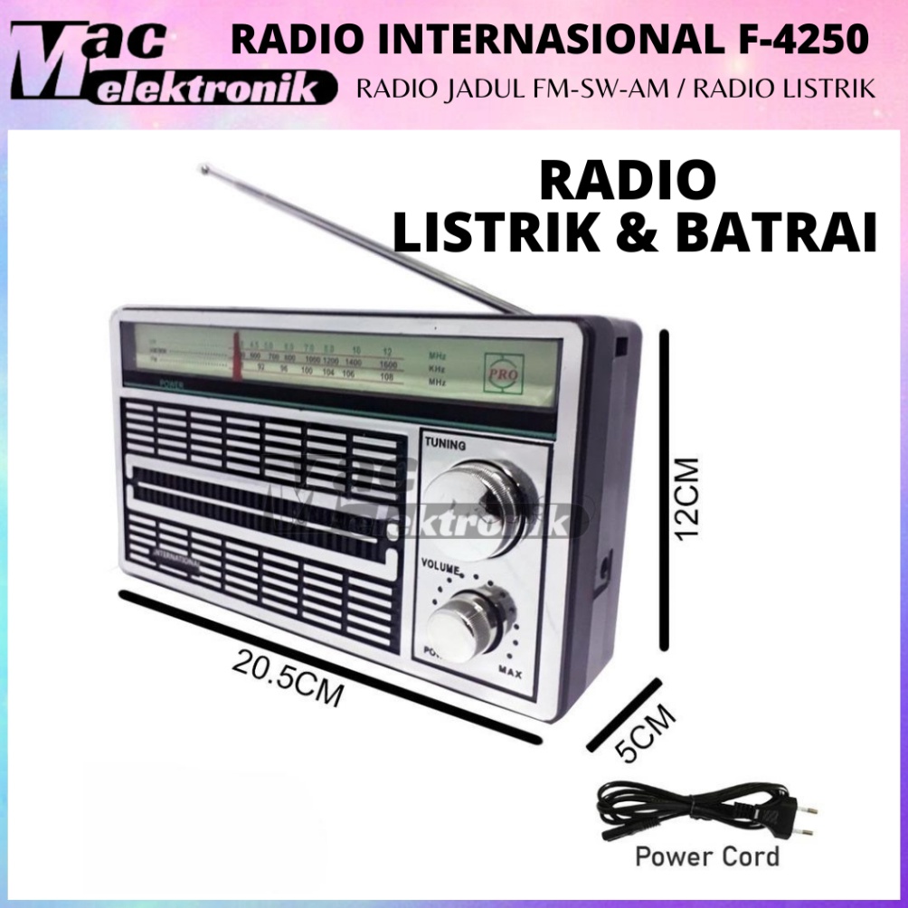 KODE S79R RADIO LISTRIK DAN BATRAI JADUL F425  RADIO CAS F1698  RADIO INTERNASIONAL LISTRIK  PORTABL
