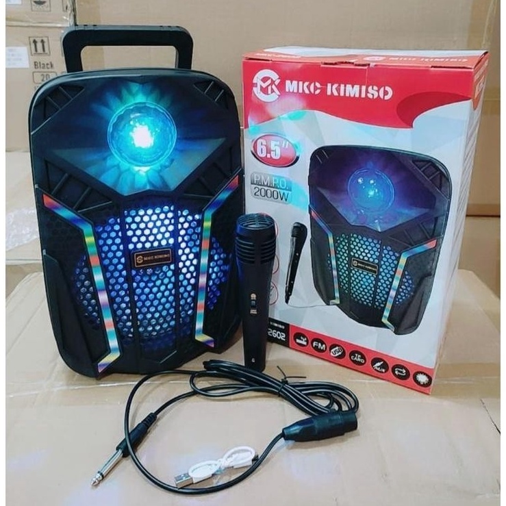KODE W26I Mitti Cell  QS262 SPEAKER BLUETOOTH PROTABLE 65 KIMISO QS 262 PLUS MIC KARAOKE