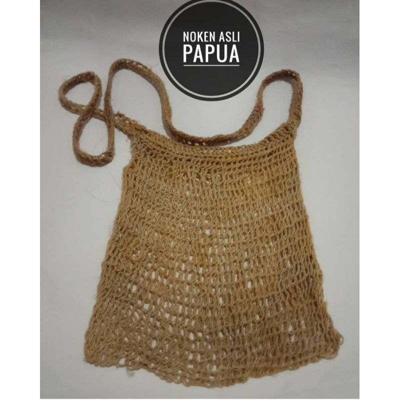 tas noken kulit serat genemo asli/tas noken asli 100  persen