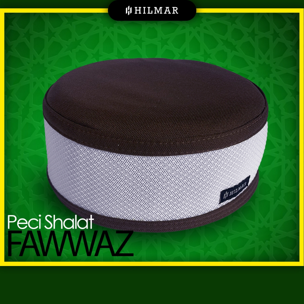 Peci Premium Kopyah Pria Coklat Putih Keren Fawwaz