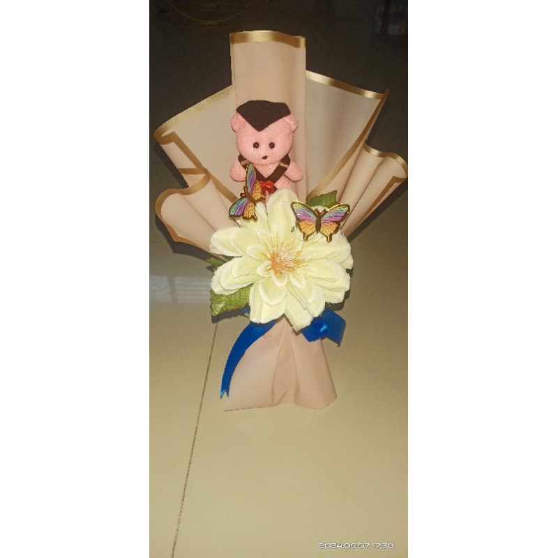 buket wisuda+tas plastik buket