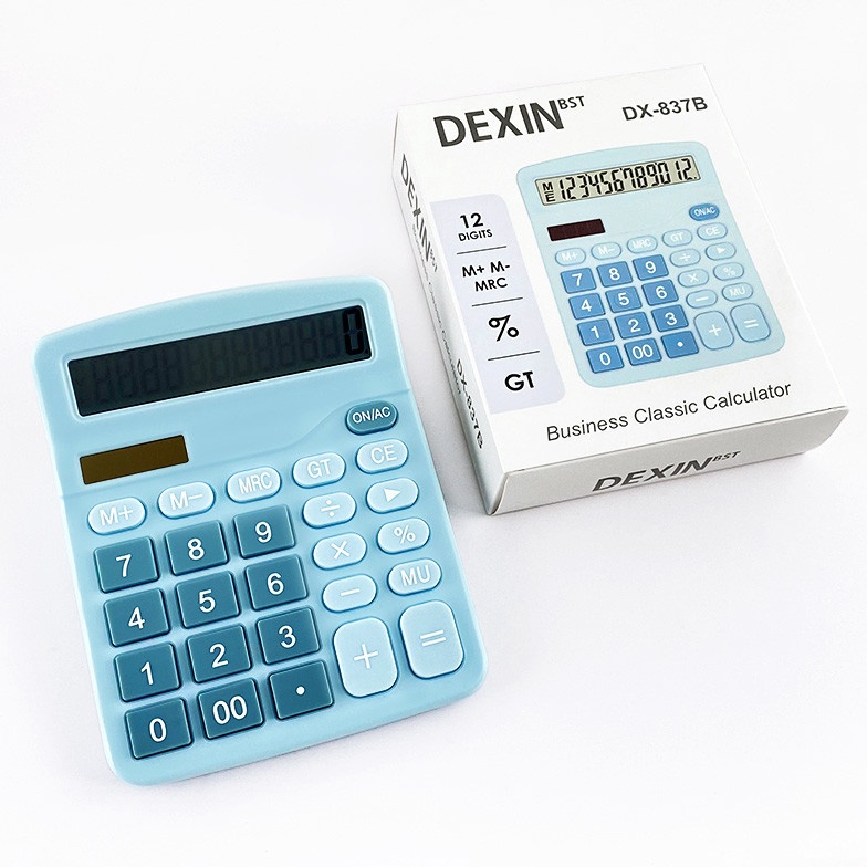 

KODE S5P DEXIN CALCULATOR 12 DIGIT KALKULATOR DAGANG WARNA LUCU SOLAR ENERGY