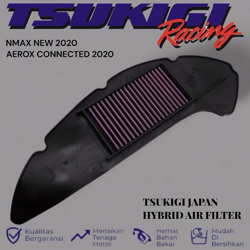 TSUKIGI RACING filter saringan udara yamaha nmax new  / aerox new / Lexi lx 155NEW filter udara nmax