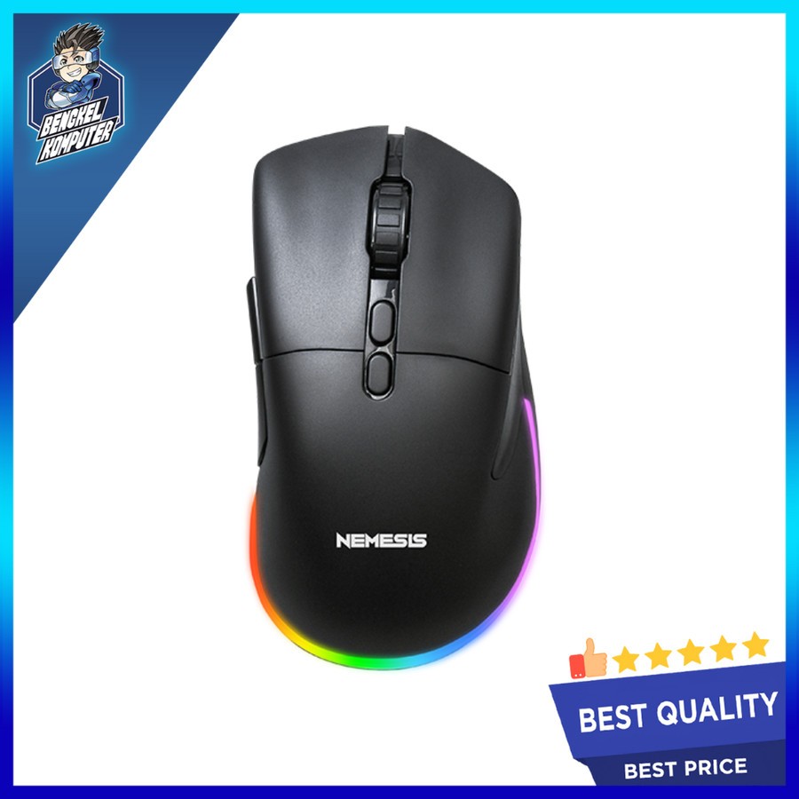 MOUSE GAMING NYK NEMESIS S80 LITE BLACKMOON BLACK/WHITE
