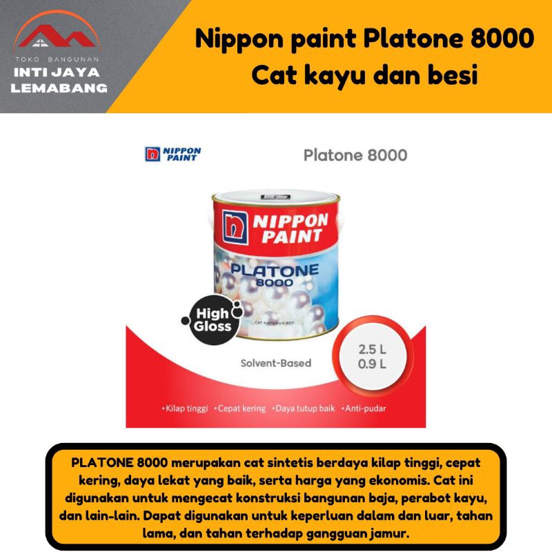 Nippon Paint Platone 8000 0,85L/Cat kayu & besi platone 8000