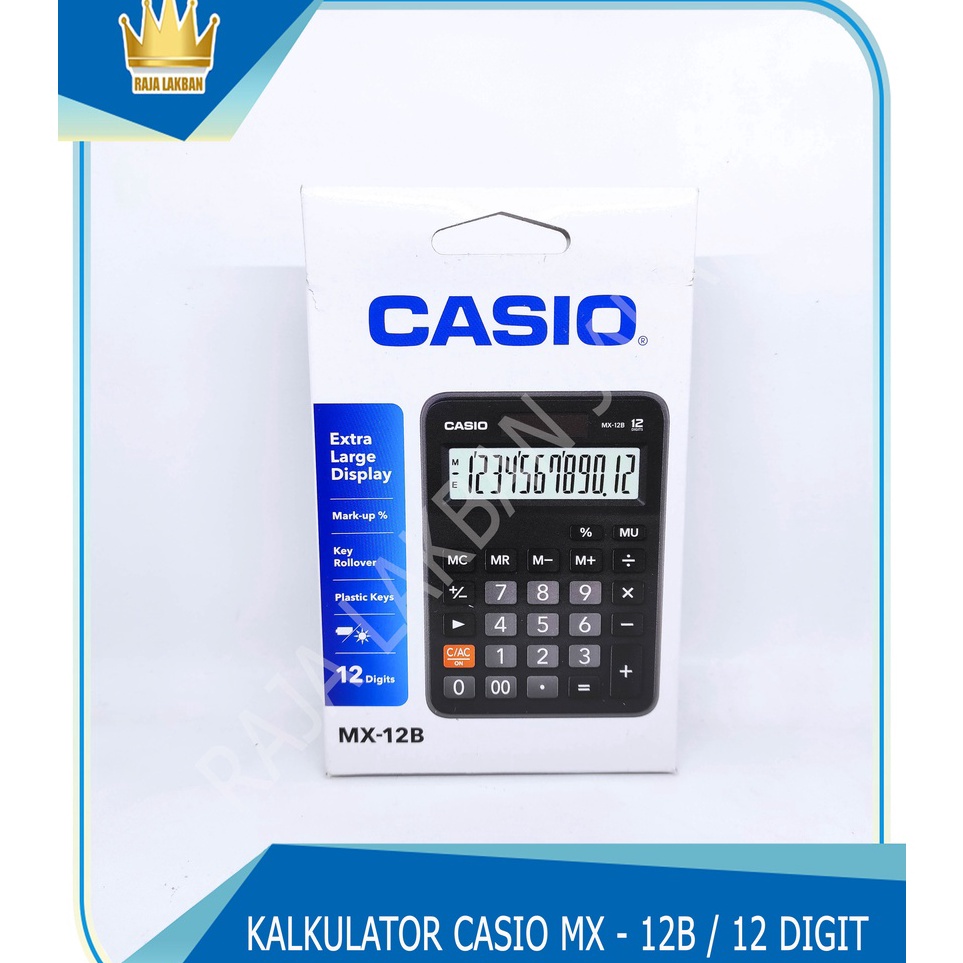 

KODE O6J Kalkulator Calculator CASIO MX 12B 12 Digit Layar Besar
