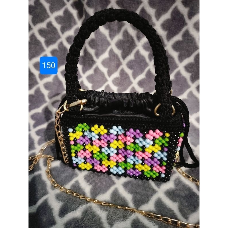 Tas selempang mote/manik/beaded bag handmade - Keizoerich