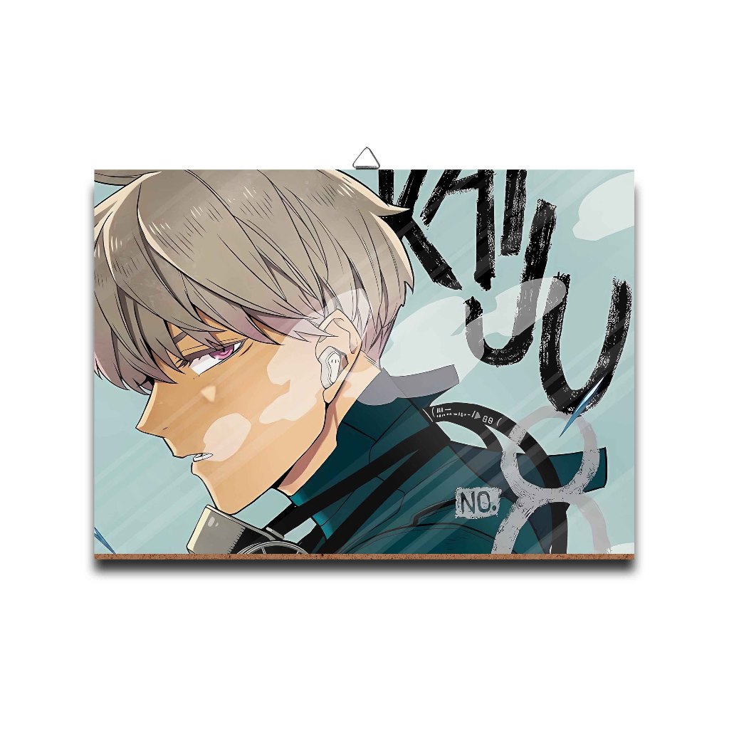 Poster dinding kayu animeRENO ICHIKAWA -KAIJU NO29material MDF