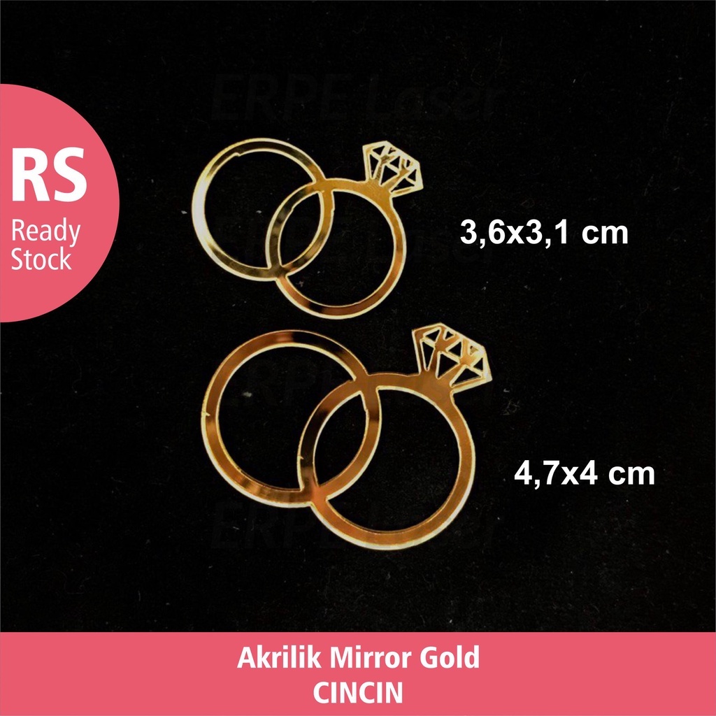 CINCIN REPLIKA MAHAR Akrilik Gold Dekorasi Pernik Mahar Frame Rose Gold