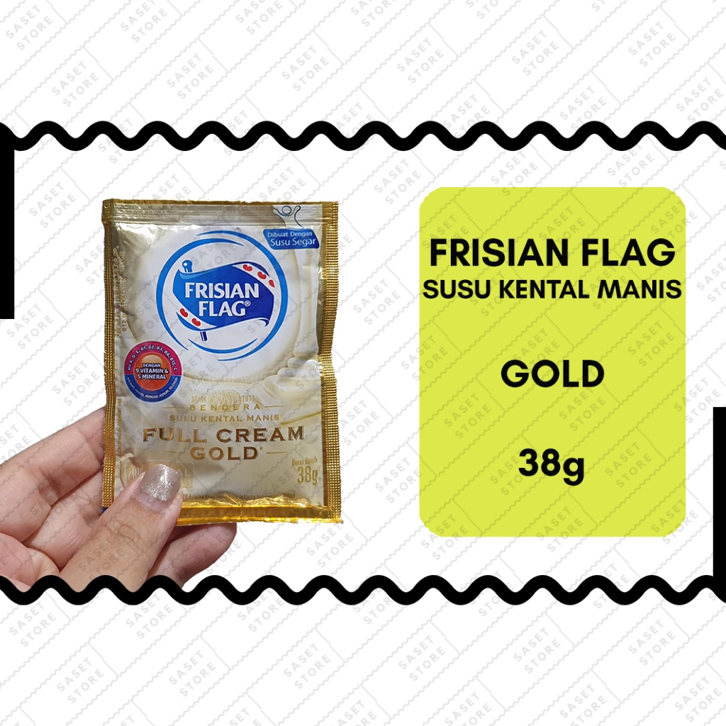 

Frisian Flag Susu Kental Manis Full Cream Gold 38g Sachet SKM Bendera