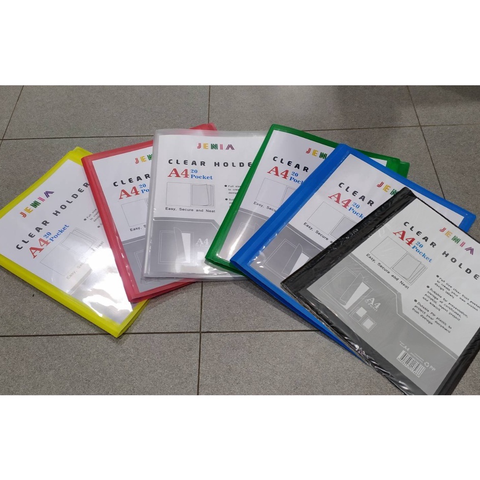 

New Deal Map Clear Holder Document Keeper Display Book A4 Isi 2 Pocket Jenia