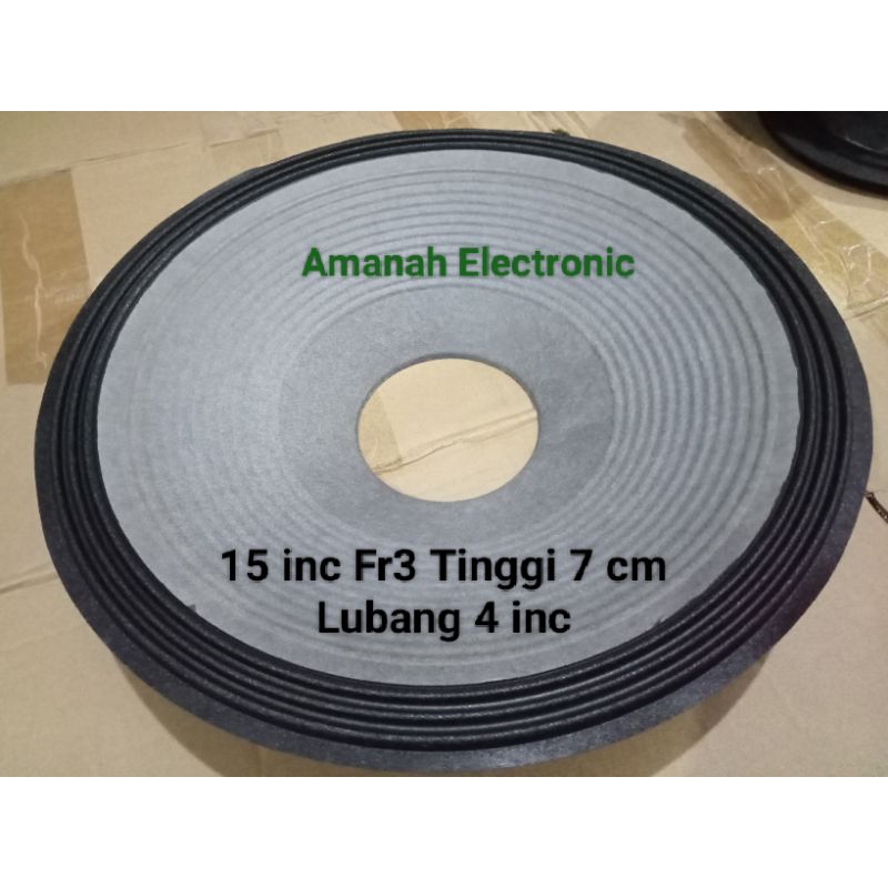 Daun kertas Speaker 15 in Lubang 4 inc model jbl Fr 3 T 7 cm