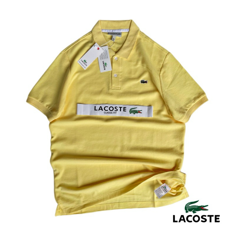 KAOS KERAH PRIA POLO LACOSTE LOGO BORDIR