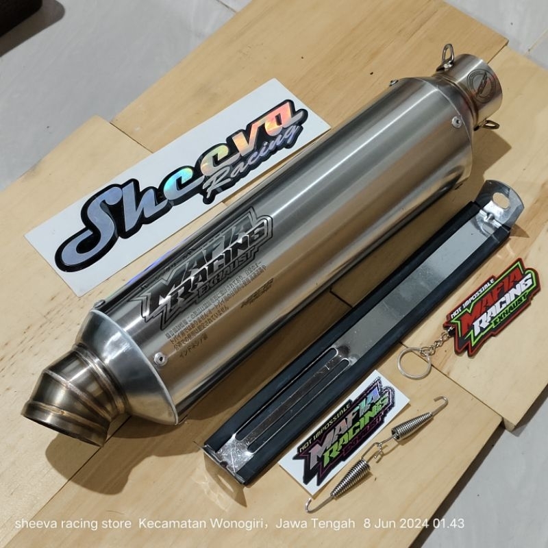 SLINCER KNALPOT RACING MAFIA OVAL JENONG PANJANG 25CM 30CM BAHAN SUPER TEBAL SUARA BASS GAHAR