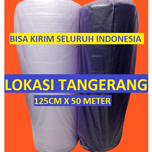 

Stok baru Bubble Wrap Roll Hitam Bening 125 Cm x 5 Meter