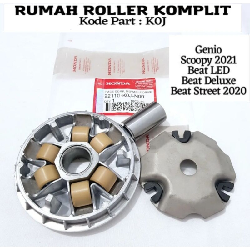 RUMAH ROLLER ASSY SET ROLLER BEAT NEW 2020 - GENIO - SCOOPY 2021 - BEAT STREET 2020 - BEAT LED  - BE