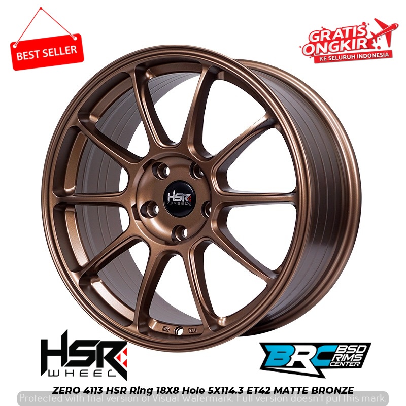 VELG HSR R18 ZERO BUAT MOBIL PCD 5 X 1143 , Mazda5, Mazda6, CX3, CX5