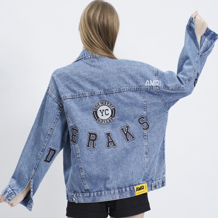 Terbaru AMR ORIGINAL  ERAKS 1397  JACKET JEANS OVERSIZE DREAM