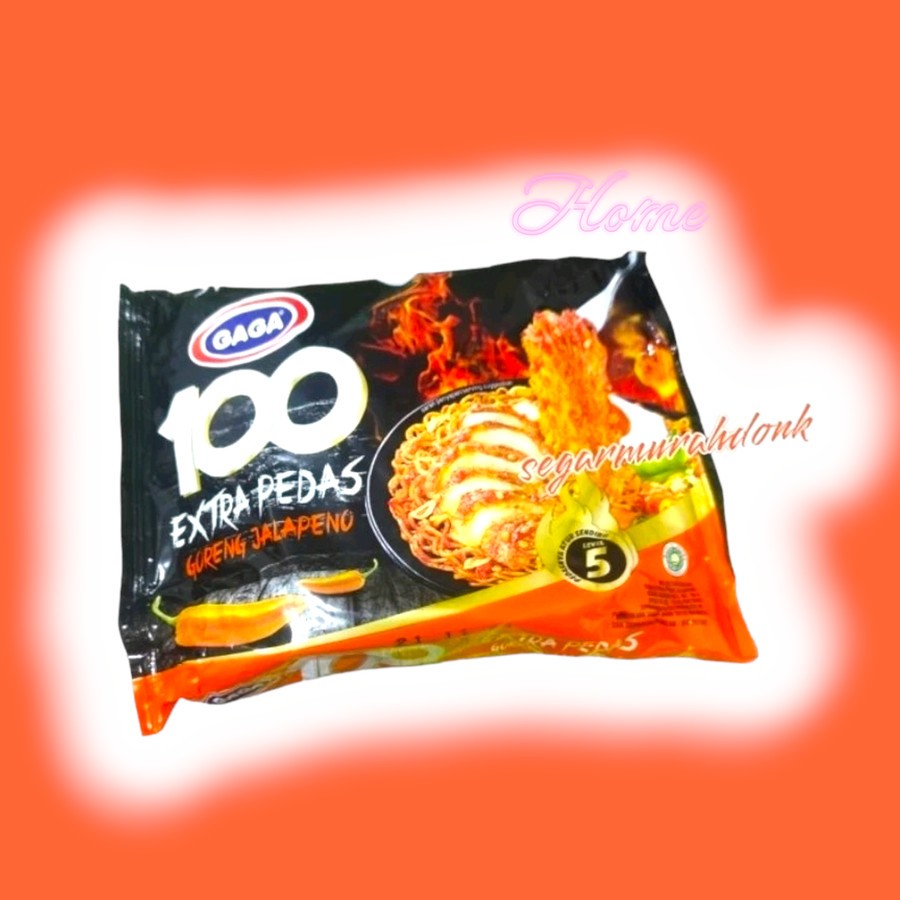 

Gaga 100 Extra Pedas Mie instan goreng Jalapeno