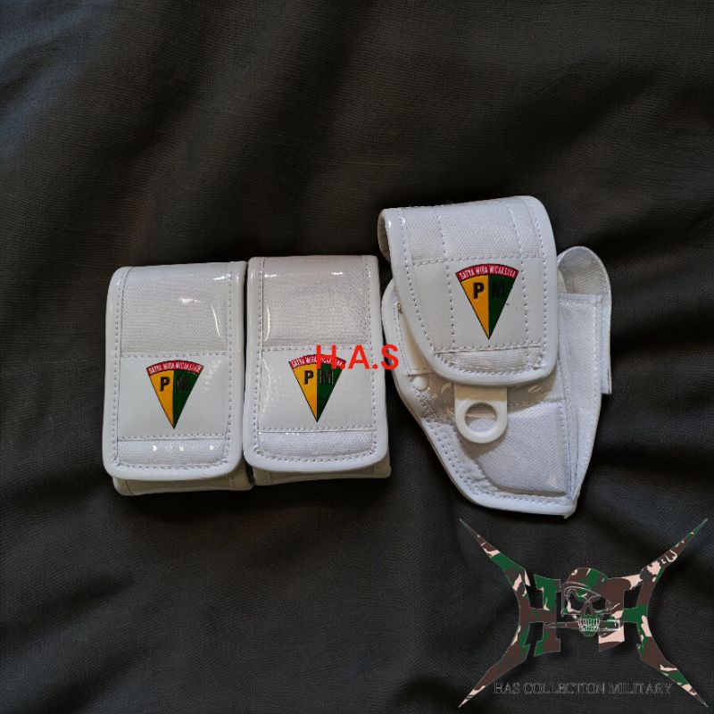 Sarung Pistol PM Tni / Magazine Double / Holster Pendek