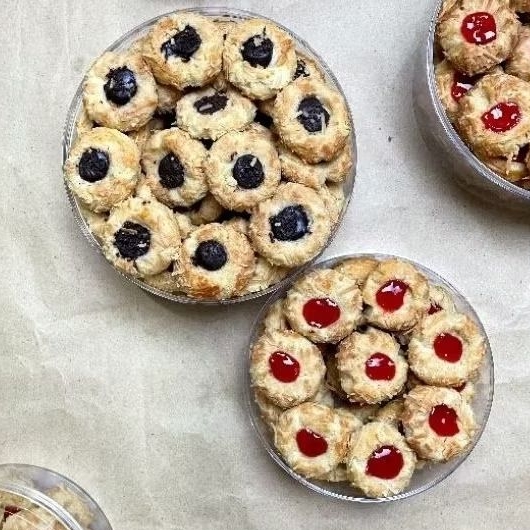 

Kue Thumbprint Cookies Cheese Strawberry Chocolate Kue Kering Produksi Rumahan Tanpa Pengawet