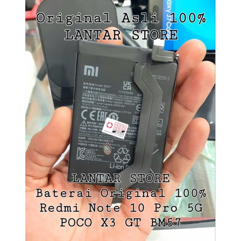 Baterai Battery Batrai Xiaomi BM57 Redmi Note 10 Pro 5G / Poco X3 GT BM 57 Original Asli 100% Bergar