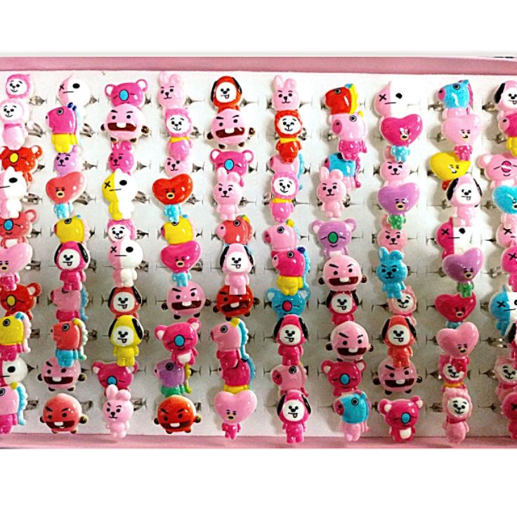Super Discount  Cincin anak karakter Bt21 Bts isi 1 pieces