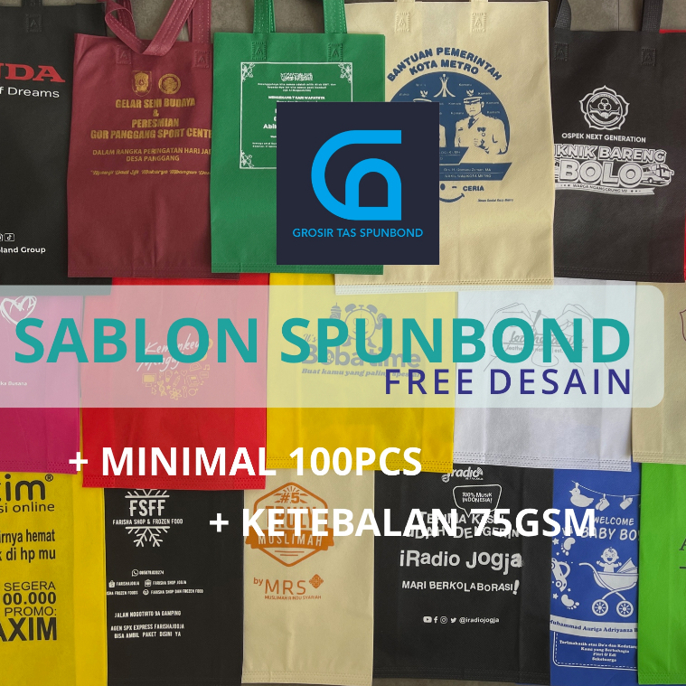 

Sablon Tas Spunbond Goodie Bag Totebag Furing Hls 30x40x8