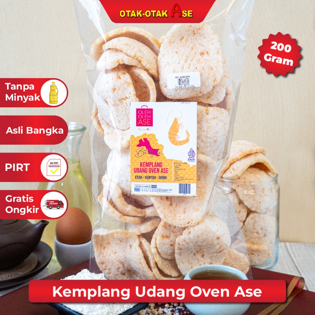 

OTAK OTAK ASE - Kemplang Udang Oven Ase Khas Bangka 200GR (1078)