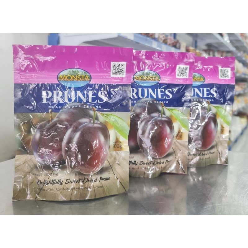 

Monsta Prunes 200gr/Buah Kering Prunes/Manisan Prunes/Hiasan lapis legit/Toping bolu gulung/