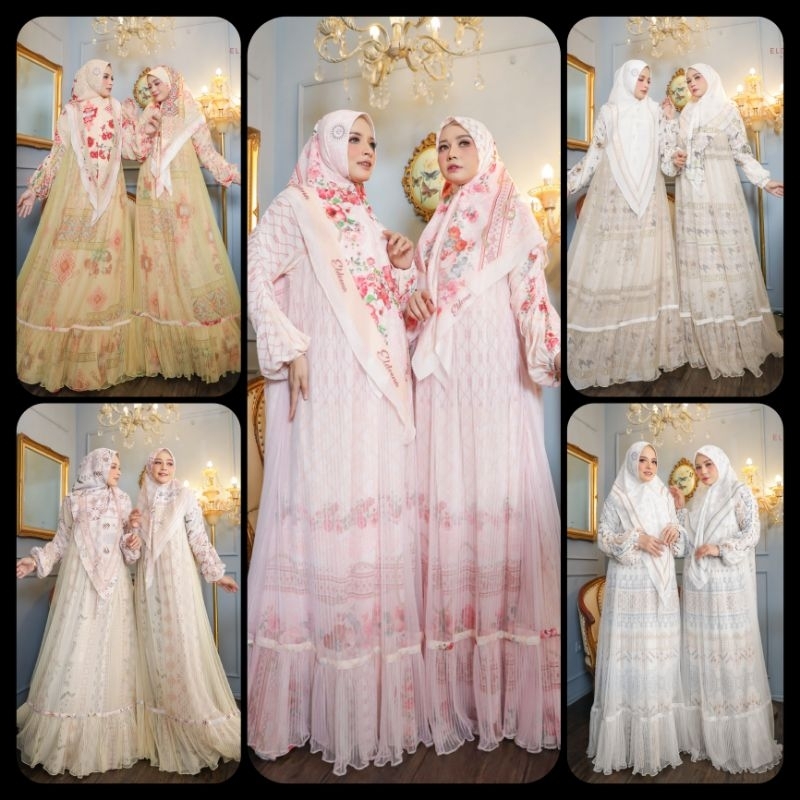 Ready ZALEENA SYARI By Eldeena Gamis Muslim Original