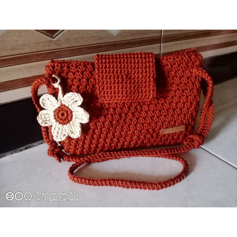 Tas Hp,tas slempang,tas rajut