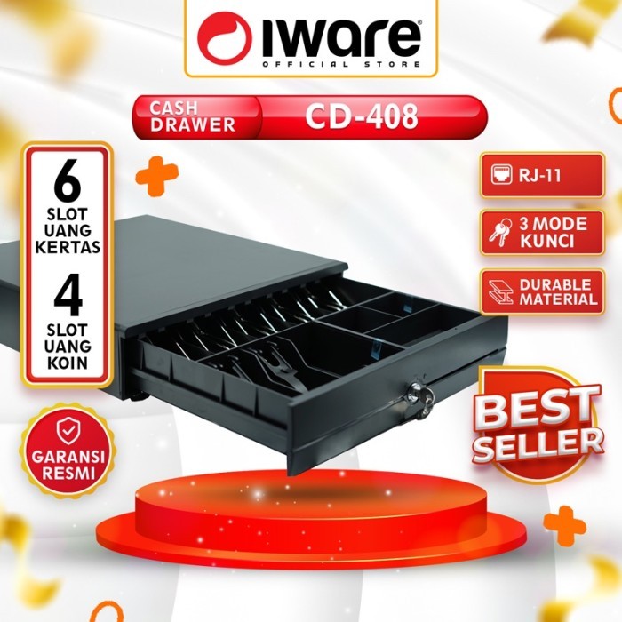 CASH DRAWER LACI KASIR RJ-11 RJ11 Iware CD-408 CD408