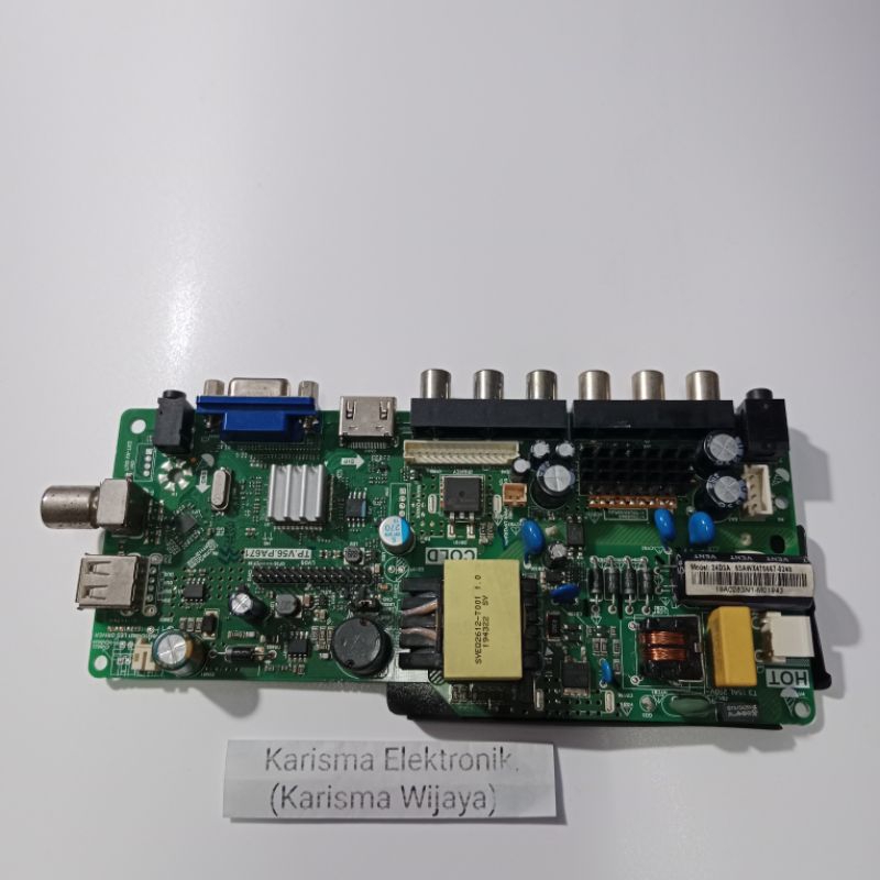 TOSHIBA 24L2800VJ - MB - MAINBOARD - MOTHERBOARD - MENBOARD - MOBO - BOARD - MODUL MESIN TV ORI LED 