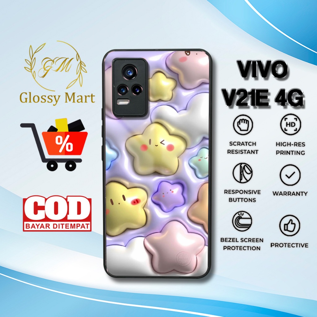 Case Vivo V21E 4G Terbaru - Casing Vivo V21E 4G - Motif Cute - Hardcase Premium Glossy - Softcase Hp