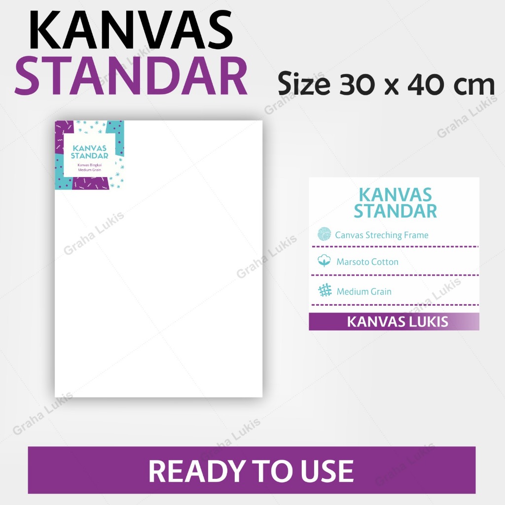 

Kanvas Standar Graha Lukis 30x40cm