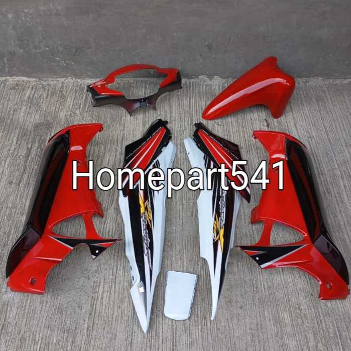 FULLSET BODY HALUS SUPRA X 125 LAMA WARNA PUTIH MERAH
